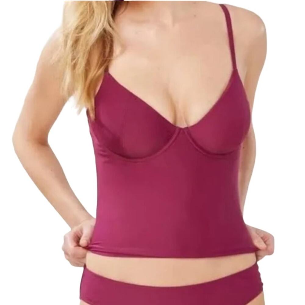 Andie Swim Tankini Top The Canary Size Medium